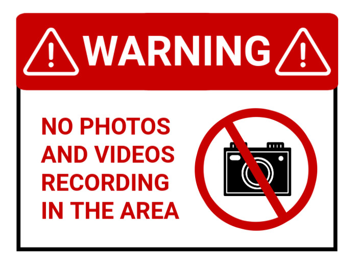 Modern & Minimal Warning Yard Sign template