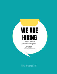 Modern & Minimal We Are Hiring Flyer (us Letter) template