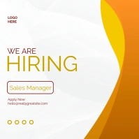 Modern & Minimal We Are Hiring  Instagram Post template