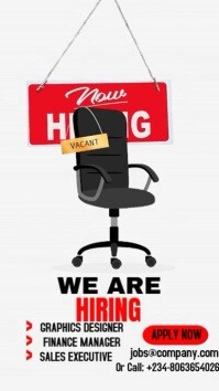 Modern & Minimal We Are Hiring Instagram Story template