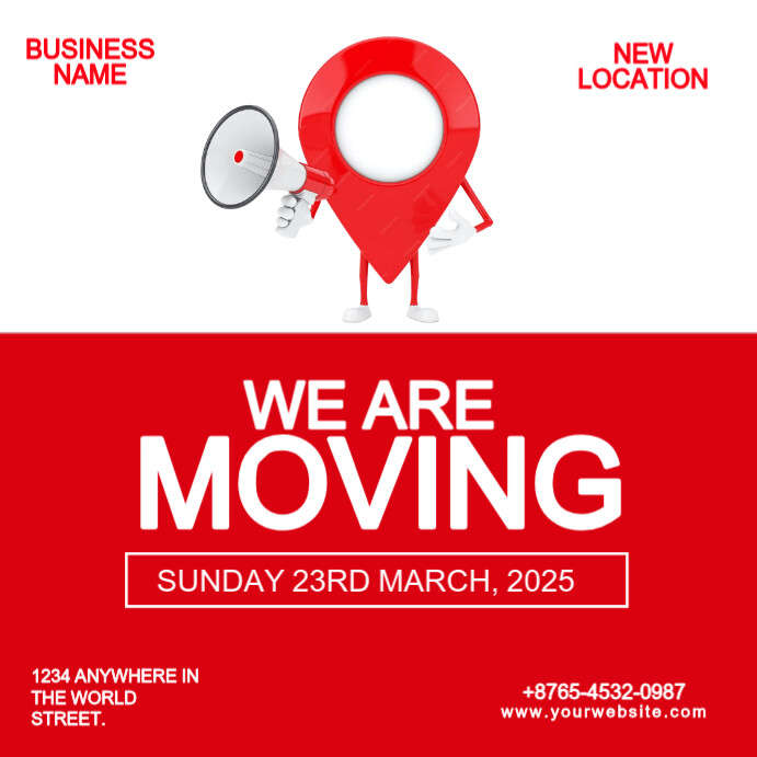 Modern & Minimal We Are Moving  Instagram Post template