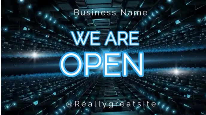 Modern & Minimal We Are Open  Digital Display (16:9) template