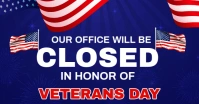 Modern & Minimal We Will Be Closed Veterans Day Template Facebook Ad