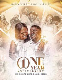 Modern & Minimal Wedding Anniversary  Flyer (us Letter) template