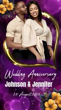 Modern & Minimal Wedding Anniversary Flyer  Tiktok Video template