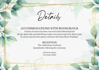 Modern & Minimal Wedding Details Card Postcard template