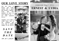 Modern & Minimal Wedding Magazine Program A2 template