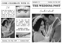 Modern & Minimal Wedding Newspaper Template A2
