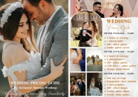 Modern & Minimal Wedding Photography Pricing Guide List A3 template
