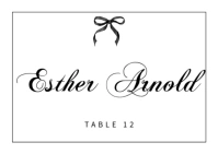 Modern & Minimal Wedding Place Card Template Postcard