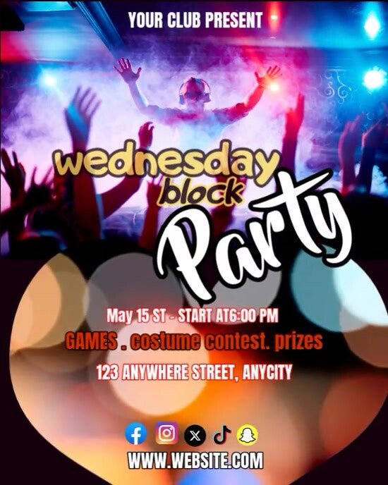 Copy of Modern & Minimal Wednesday Block Party Instagram Portrait ...