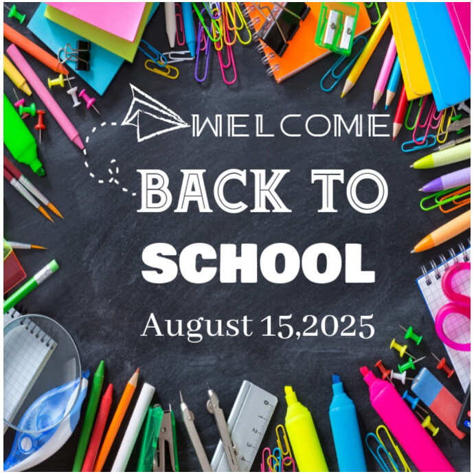 Modern & Minimal Welcome Back To School And Posted  Logo template