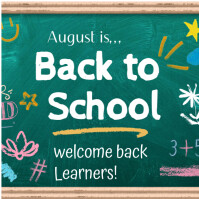 Modern & Minimal Welcome Back To School Posted  Logo template