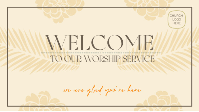 Modern & Minimal Welcome  Digital Display (16:9) template