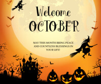 Modern & Minimal Welcome October  Medium Rectangle template