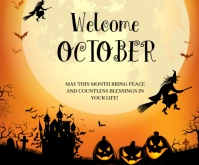 Modern & Minimal Welcome October  Medium Rectangle template