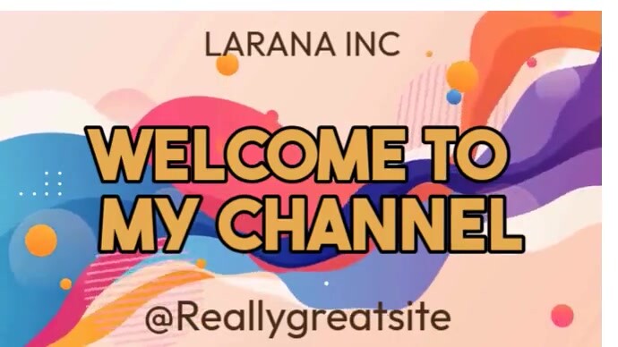 Modern & Minimal Welcome To My Channel  Digital Display (16:9) template