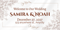 Modern & Minimal Welcome To Our Wedding Ceremony Invitation Card  Eventbrite Banner template