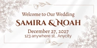 Modern & Minimal Welcome To Our Wedding Ceremony Invitation Card  Eventbrite Banner template