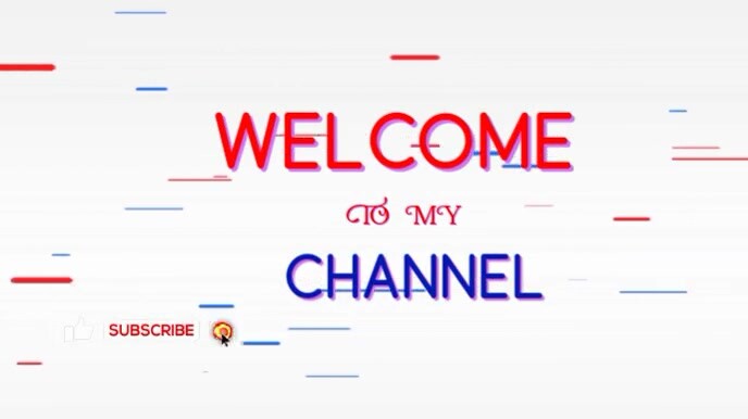 Modern & Minimal White Animated Welcome To My Channel Youtube Intro Video Digital Display (16:9) template