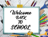 Modern & Minimal White Board Welcome Back To School  Flyer (us Letter) template