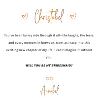 Modern & Minimal Will You Be My Bridesmaid Card Instagram Post template
