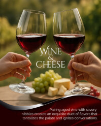 Modern & Minimal Wine And Cheese Day Instagram Portrait template