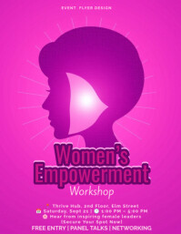 Modern & Minimal Women’s Empowerment Workshop Flyer Template