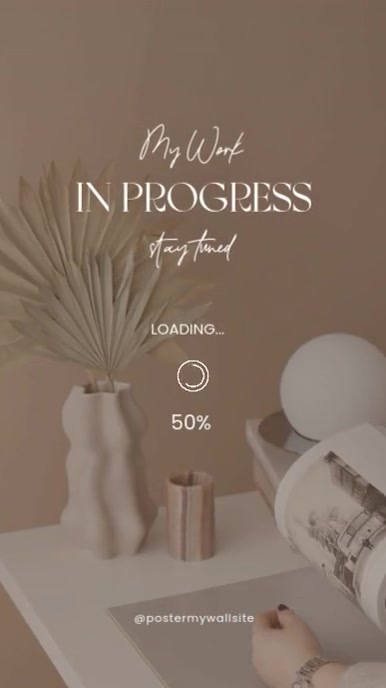 Modern & Minimal Work In Progress Reel Instagram template