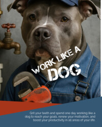 Modern & Minimal Work Like A Dog Day Instagram Portrait template