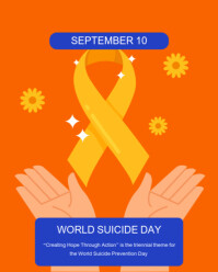 Modern & Minimal Worl Suicide Day Flyer Template Instagram Portrait
