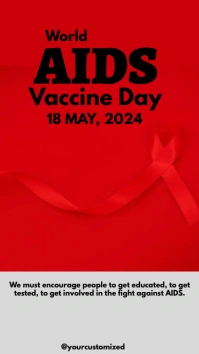 Modern & Minimal World Aids Vaccine Day Insta Instagram Story template