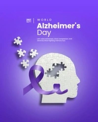 Modern & Minimal World Alzheimer's Day Instagram Portrait template