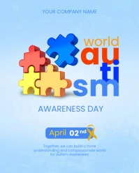 Modern & Minimal World Autism Awareness Day Instagram Portrait template