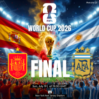 Modern & Minimal World Cup Final Instagram Post template