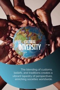 Modern & Minimal World Day For Cultural Diversity Poster Plakat template