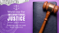Modern & Minimal World Day For International Justice Tampilan Digital (16:9) template