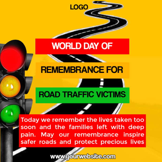 Modern & Minimal World Day Of Remembrance Memorial Flyer Instagram Post Instagram-opslag template