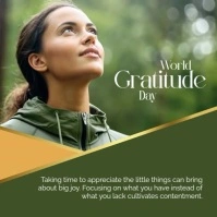 Modern & Minimal World Gratitude Day Instagram Post template
