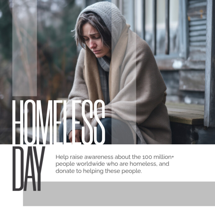 Copy of Modern & Minimal World Homeless Day Instagram Post | PosterMyWall