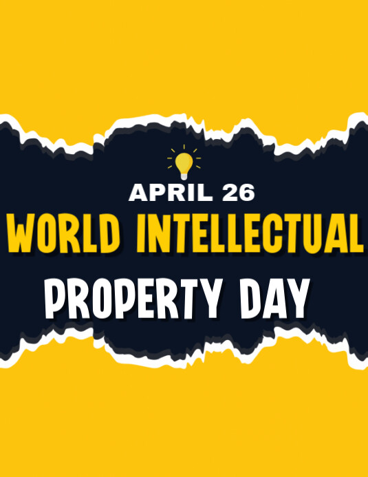 Modern & Minimal World Intellectual Property Day Flyer (us Letter) template
