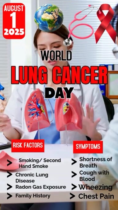 Modern & Minimal World Lung Cancer Day Instagram Story template