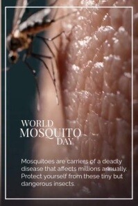 Modern & Minimal World Mosquito Day Poster template