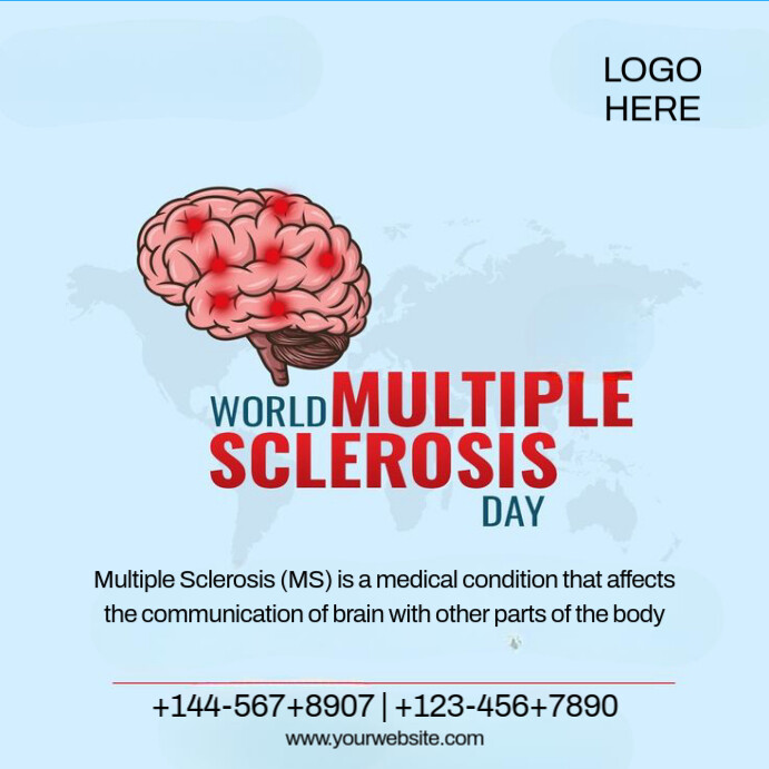Modern & Minimal World Multiple Sclerosis  Day Instagram Post template