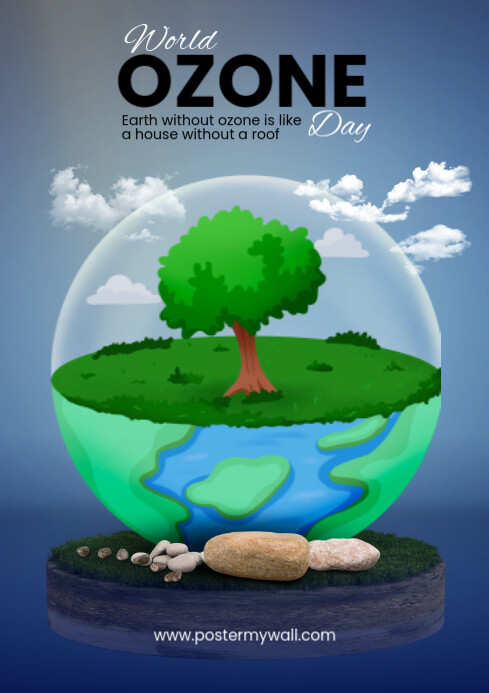 Modern & Minimal World Ozone Day A4 template