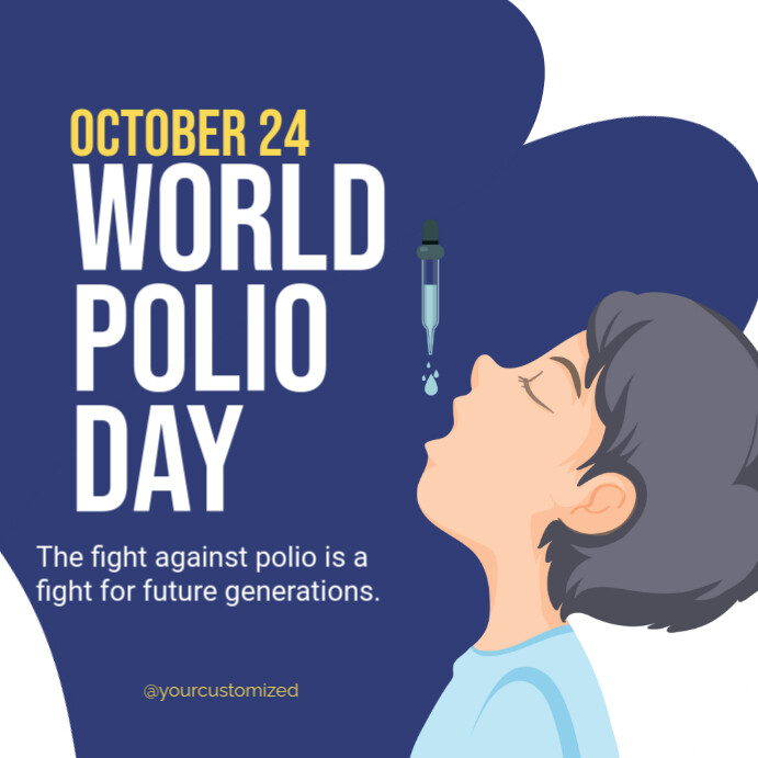 Modern & Minimal World Polio Day Instagram Post template