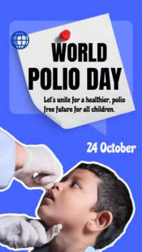 Modern & Minimal World Polio Day  Instagram Story template