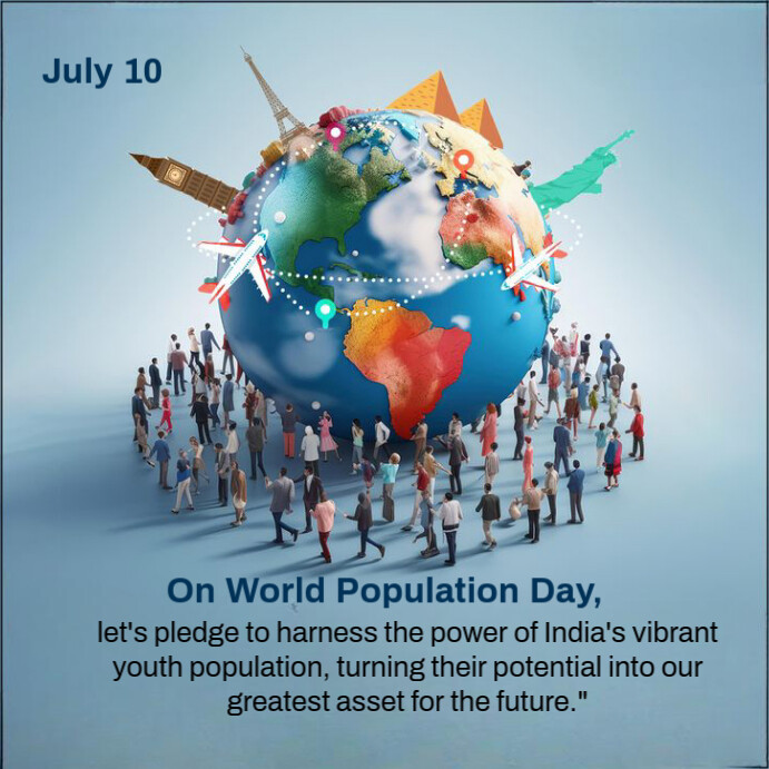 Modern & Minimal World Population Day Instagram Post template