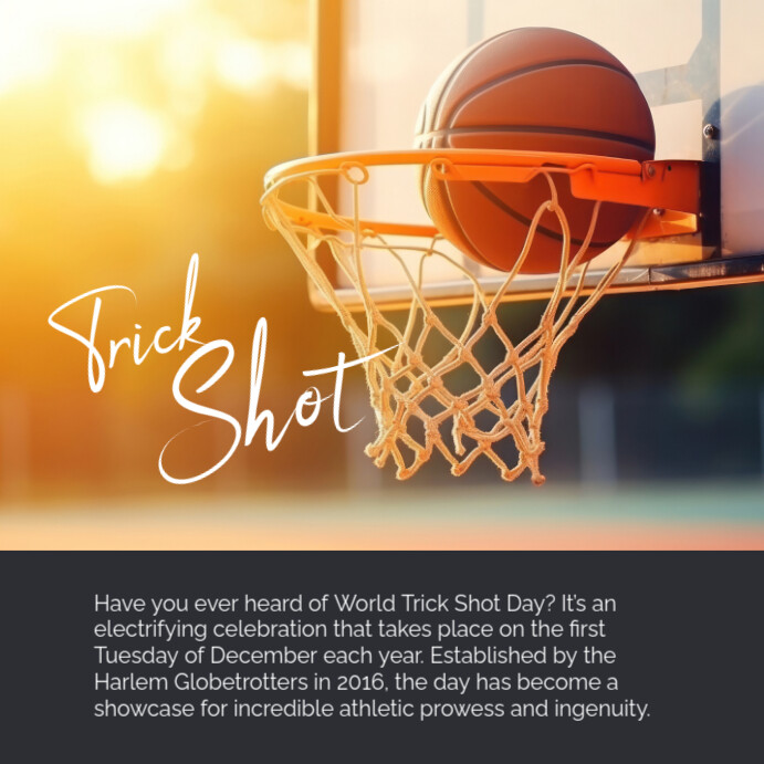 Copy of Modern & Minimal World Trick Shot Day Instagram Post | PosterMyWall
