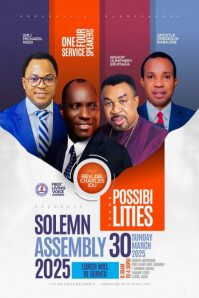 White Church Event Poster Template